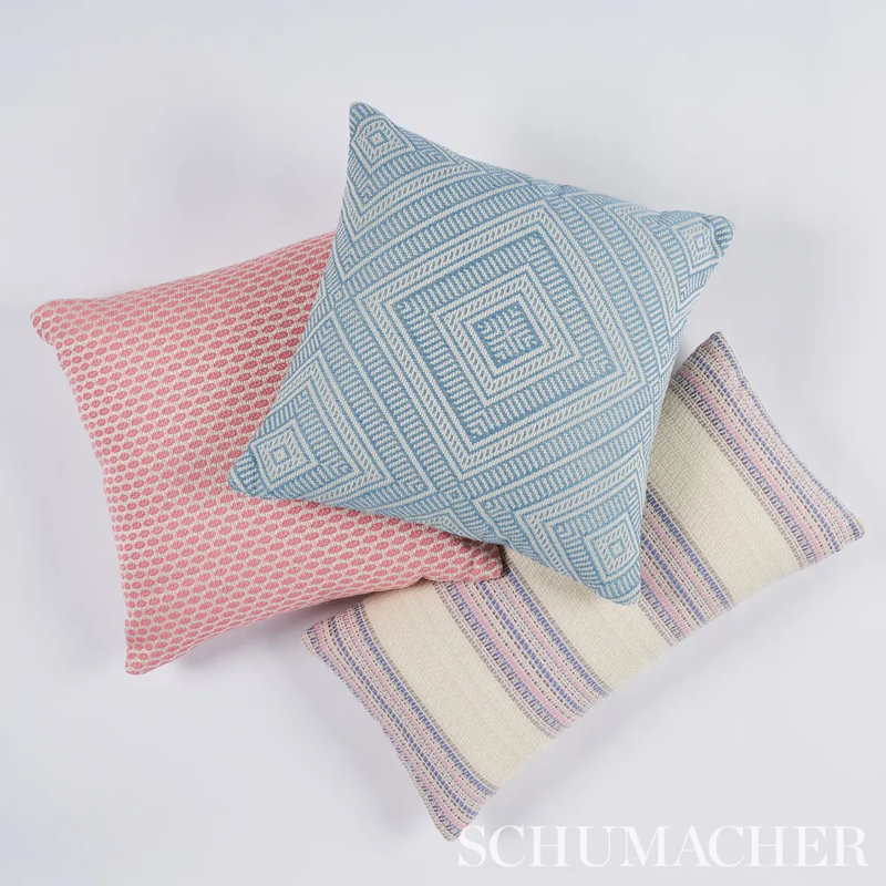Tortola I/O Pillow, 22" x 22", Light Blue