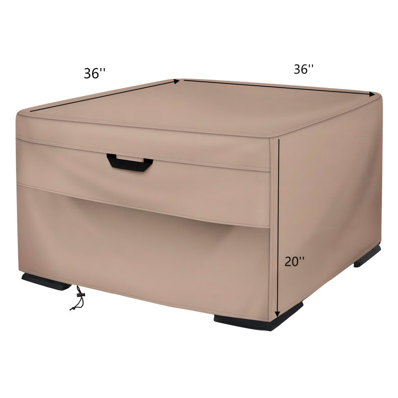 Housse imperméable pour table de foyer d'extérieur