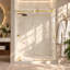 Porte de douche coulissante sans cadre Serienty 56-60 po L x 76 po H avec verre clair de 3/8 po (10 mm) en bronze brossé-136279028-136430111