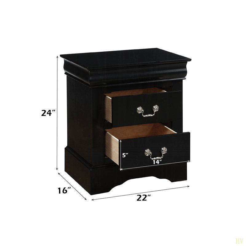 Table de chevet traditionnelle en bois 1pc
