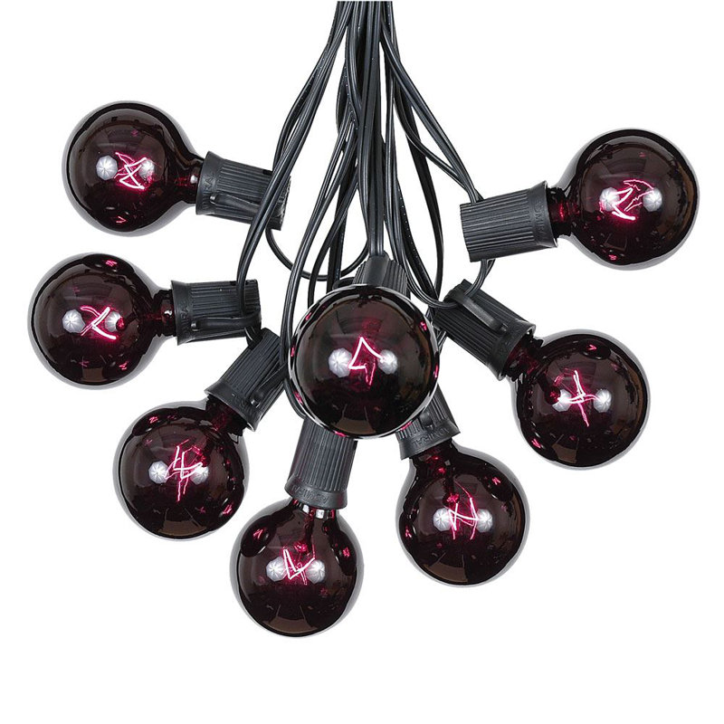 Guirlande de 25 lumières sphériques d'extérieur 25 pi, Vert, Blanc