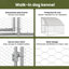  Dog Kennel With Storage Silver Galvanised Steel Outdoor Housing Shelter