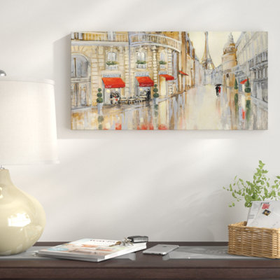 « cyclotourisme paris couple », impression sur toile tendue