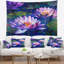 Tapisserie de peinture à l'huile de lotus bleu Floral-28482516