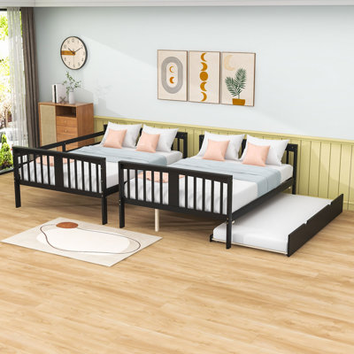 Gurpaige Kids Full Over Full Bunk Bed with Trundle