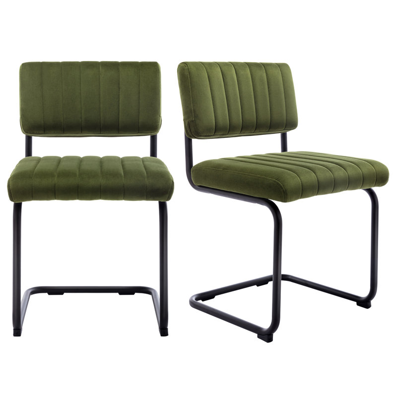 Aveon Upholstered Dining Chair, Olive Green