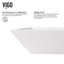Lavabo de salle de bain vasque rectangulaire blanc mat Stone ™ avec robinet H 3 po L 18 po x l 14 po x H 5 po Vinca