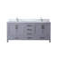 Ensemble de meuble-lavabo double avec plateau en marbre et robinet-212048552