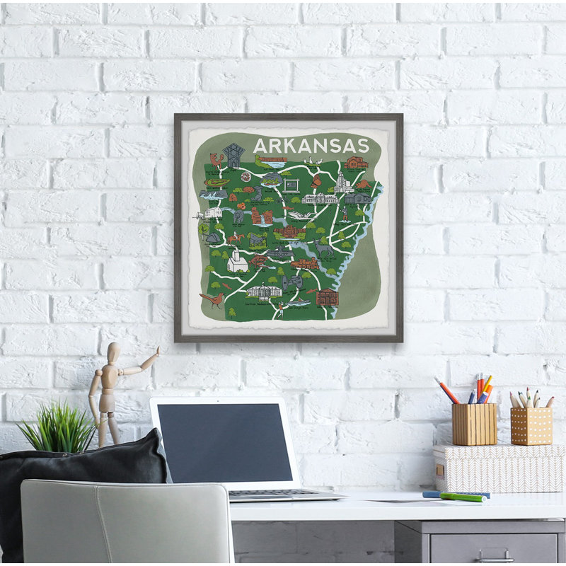 " Green Arkansas " Painting Print, 12" H x 12" W x 1.5" D