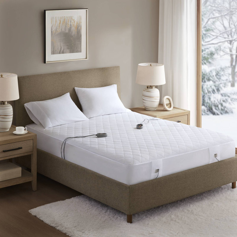 Cotton Blend Heated Mattress Pad, Queen