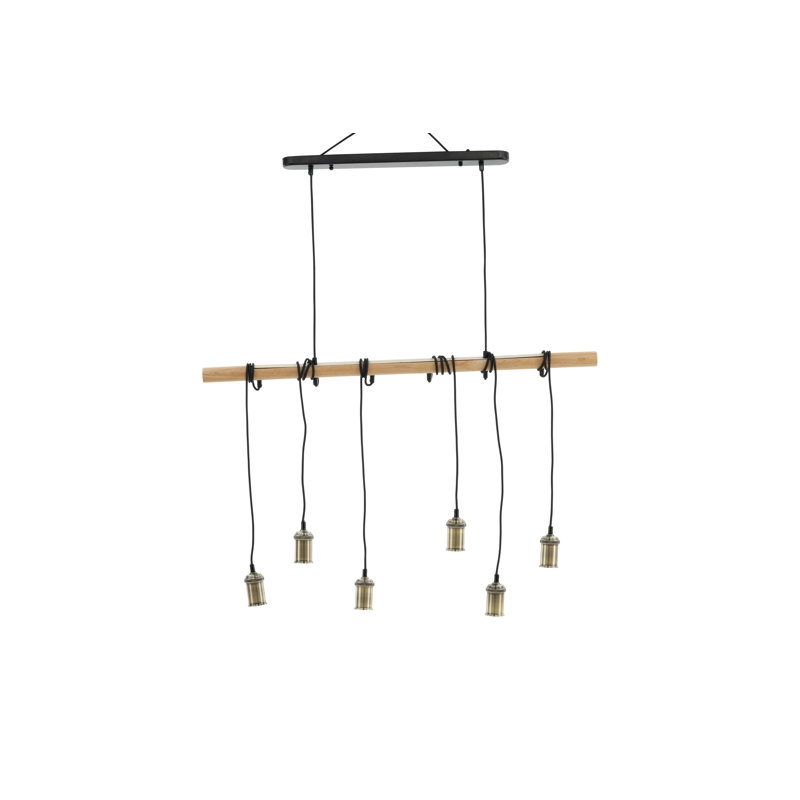 Serra 6 - Light Pendant, Black/Nature