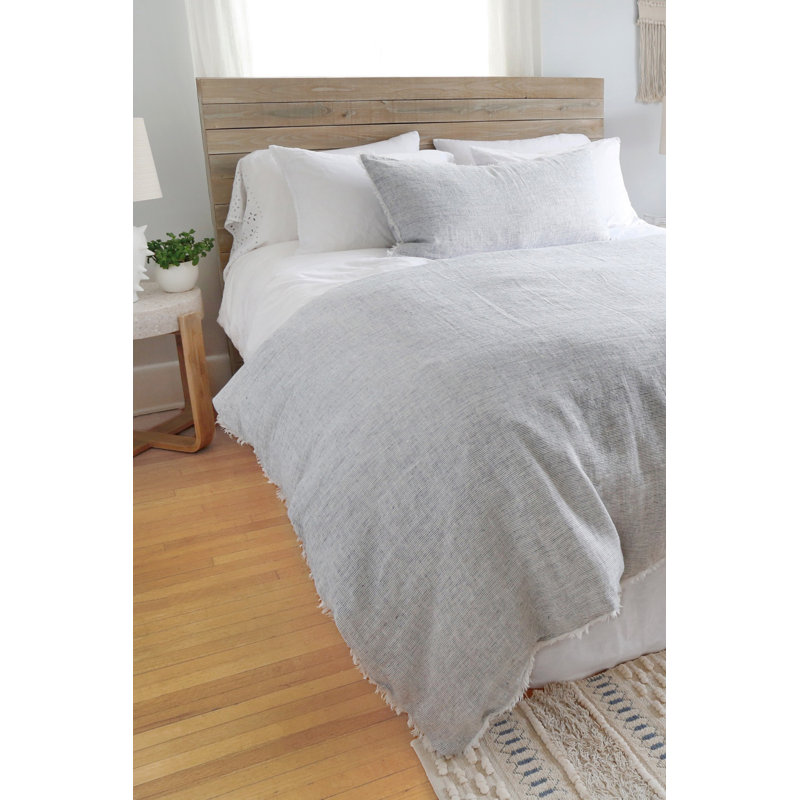 Logan Linen Duvet Cover, Navy, Queen