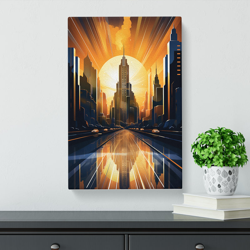 Skyline Deco No.2 - No Frame Print, 50cm H x 35cm W x 3cm D