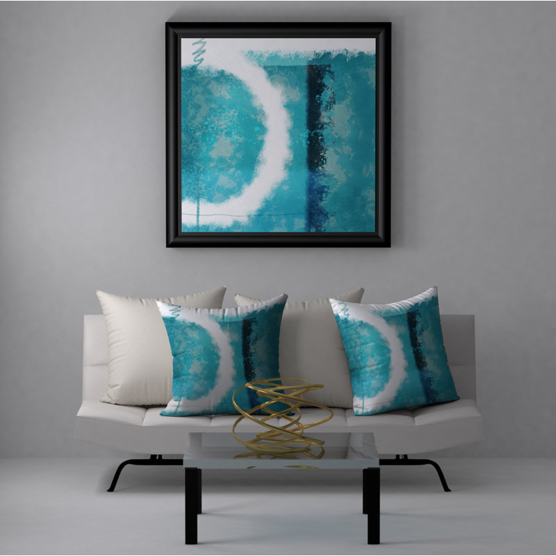 Abstract Reversible Throw Pillow, 18" x 18"