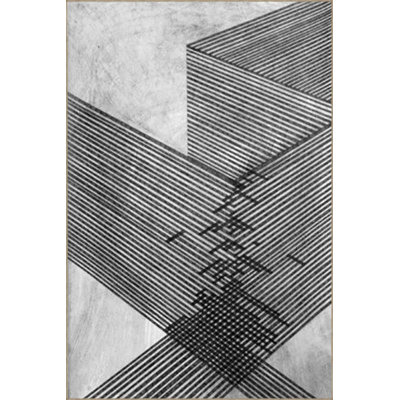 Washable Brush Geometric Patterned Woven Area Rug