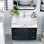 Dessus de meuble-lavabo en marbre 31 po, comptoir de salle de bain avec lavabo central encastré rectangulaire et dosseret de 4 po de hauteur, comptoir pré-percé