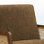Chaise d'appoint rembourrée en tissu de bois massif brun noyer Hilton