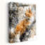Chat orange, aquarelle abstraite, paix sereine, pin, forêt, art mural-129150583