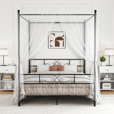 Alex-Jay Metal Canopy Bed