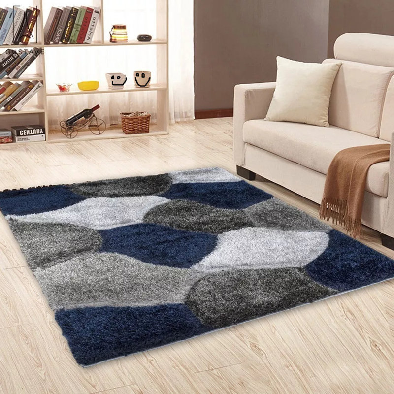 Geometric Shag Area Rug, Rectangle 160 x 230 cm