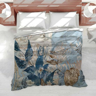 Botanical Illustration Cotton Blend Comforter