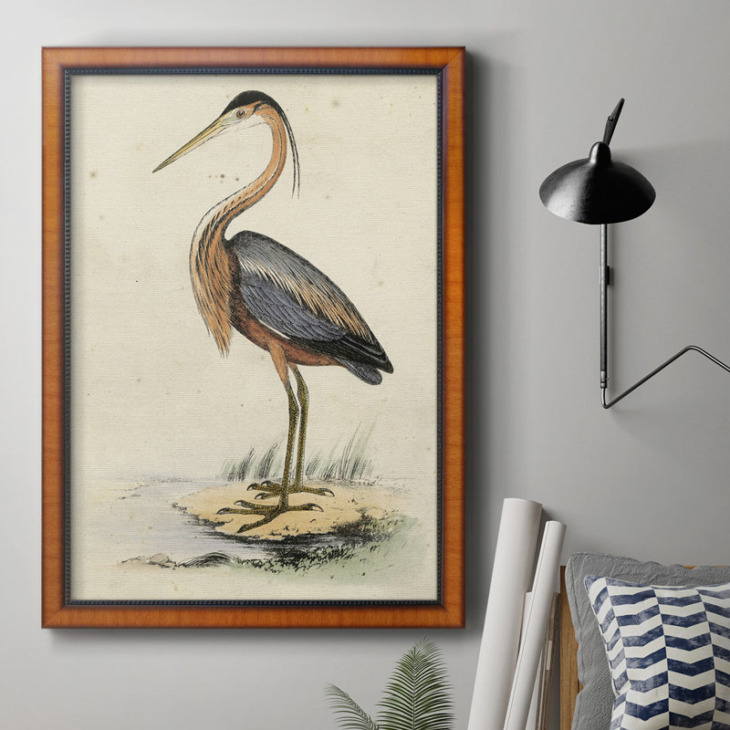 Toile encadrée de qualité supérieure antique Heron II - prête à être accrochée, H 20 po x l 16 po