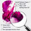 Ancien mystère in Viva magenta II - Art mural asymétrique abstrait en forme de cylindre à encre liquide-109625453