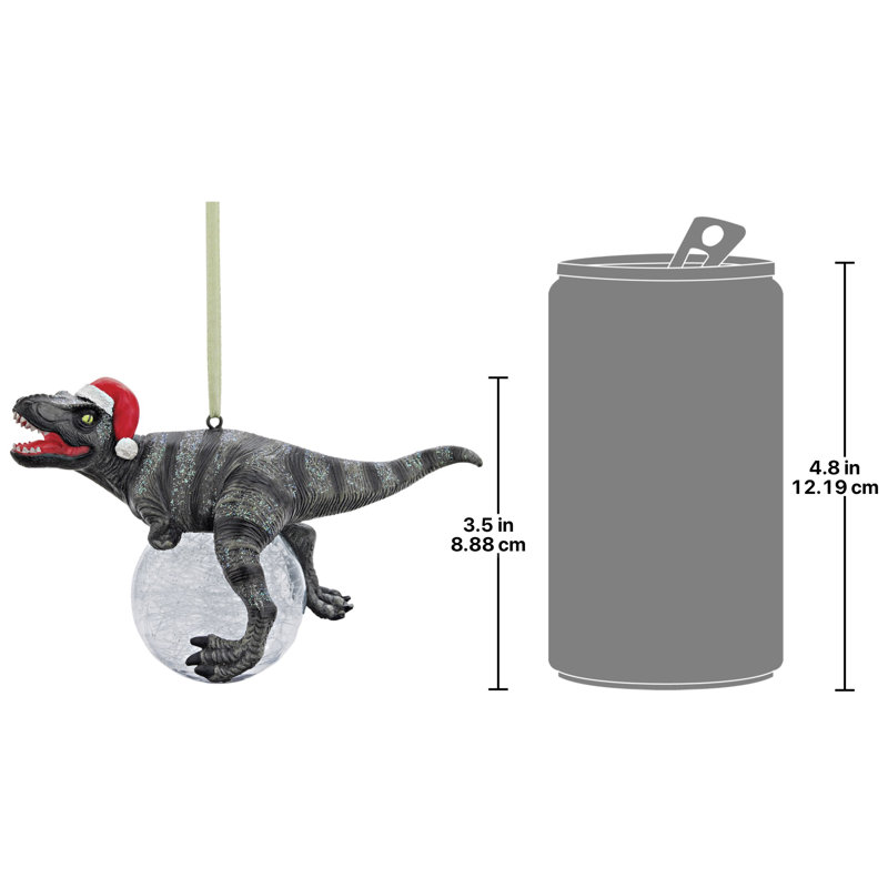 Blitzer the T-Rex Christmas Figurine Ornament, 1