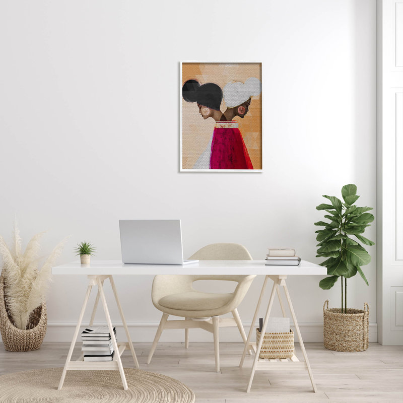 Art moderne, estampe numérique encadrée par Erin K. Robinson, H 30 po x l 24 po x P 1,5 po, Cadre photo blanc