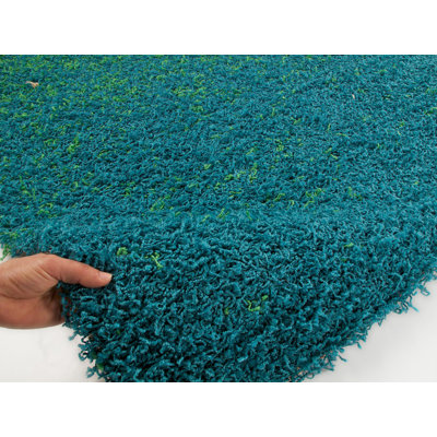 Round Happy Shag Solid Colour Area Rug
