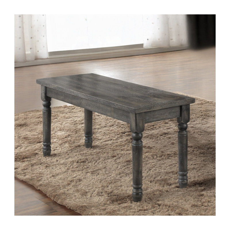 Banc transitionnel avec finition gris patiné Wallace