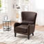 Fauteuil d'appoint rembourré à dossier haut en polyuréthane l 28 po