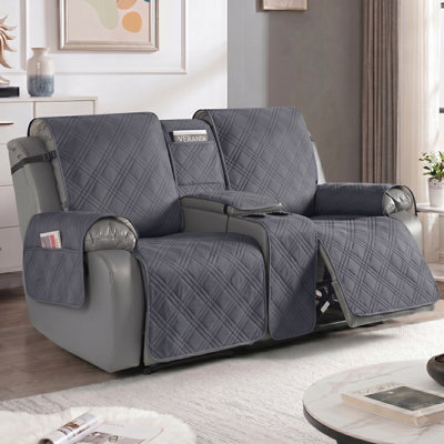 Emryn Adamstown Waterproof Recliner Loveseat Couch Cover With Middle Console Slipcover