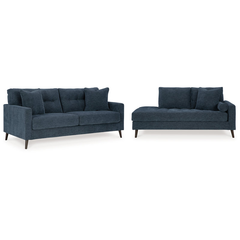Bixler Sofa and Chaise, Navy