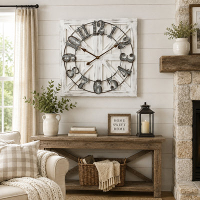 Grande horloge murale de ferme