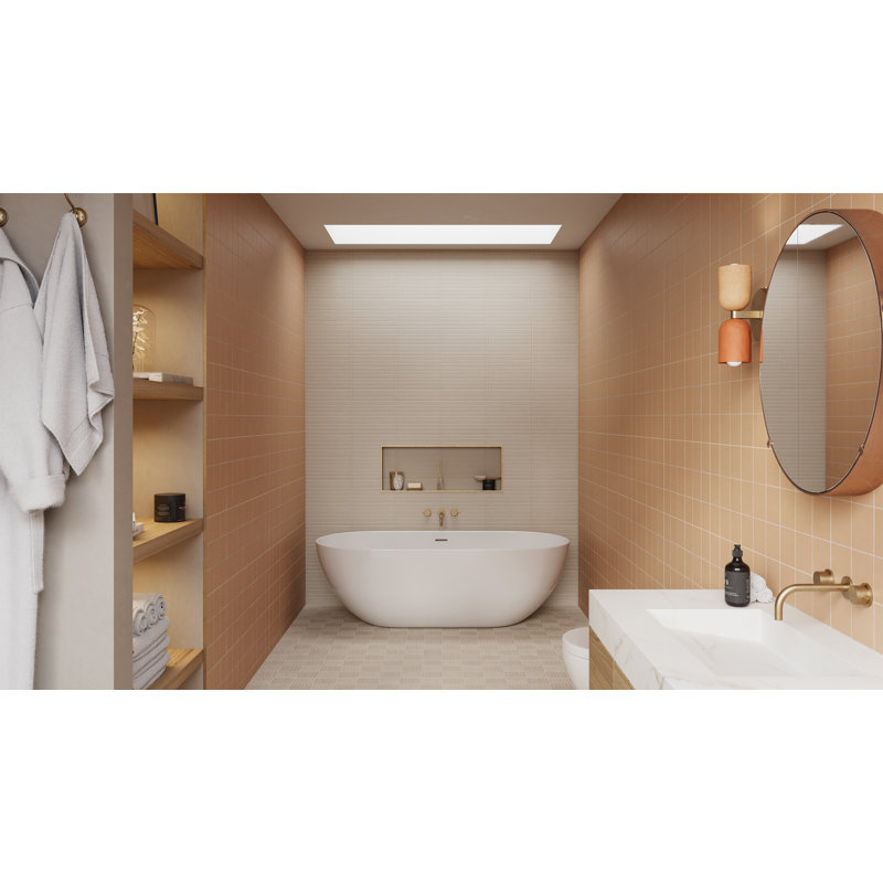 Sahara 11.75" x 11.75" Matte Porcelain Wall & Floor Tile, White