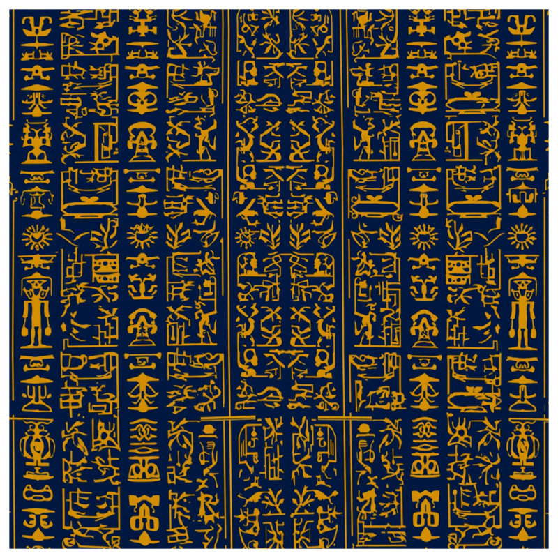 Housses de couette égyptiennes à motif de hiéroglyphes, King