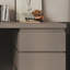 Bureau rectangulaire à 3 tiroirs en bois manufacturé brun noisette + kaki-1349119371