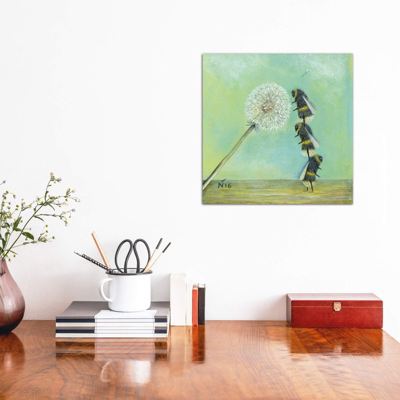 Une petite aide de mes amis par Neil Thompson - impression d'art graphique, H 18 po x l 18 po x 1,5 po, Toile tendue