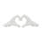 Millsap Ceramic Hand Heart Sculpture -898518983
