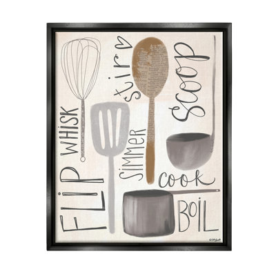 Art mural en toile flottante Flip Black