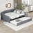 Upholstery Daybed With Trundle And USB Charging