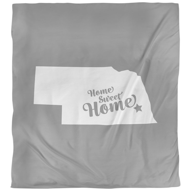 Housse de couette lincoln doux, Housse de couette pour grand lit, Gris, Polyester brossé