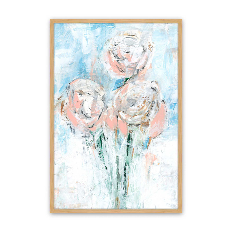 «Abstract Blush Bouquet I» par Ethan Harper, reproduction d'art sur toile, H 16 po x l 12 po, Tan