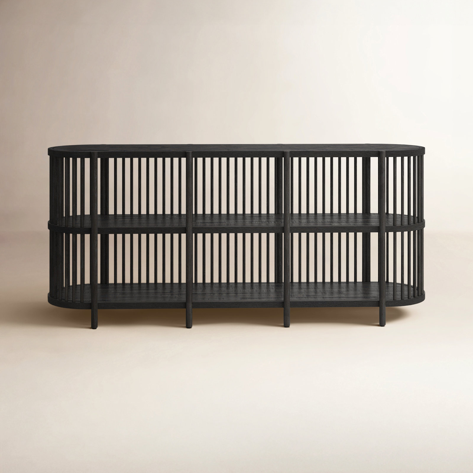 Charnock Acacia Buffet Table, Black Wash, 32"H x 72"W x 18"D