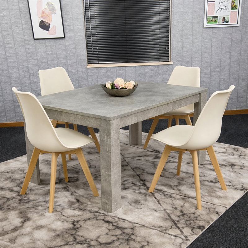 4 - Person Dining Set, 75cm H x 80cm W x 140cm D