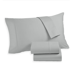 Melange Home King eco-melange Flannel Sheet Set | Unisex | Light Grey