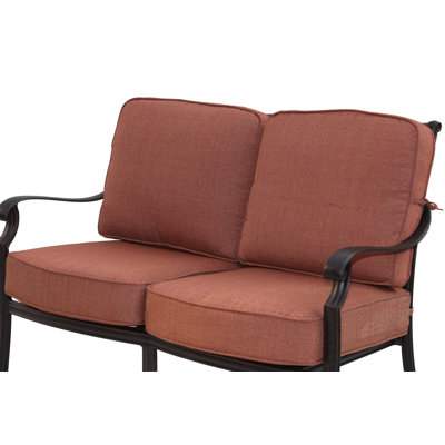 Berenice 50'' Wide Metal Loveseat with Cushions