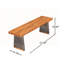 Ensemble repas d'extérieur 3 pièces en bois d'acacia avec pieds en rotin tissés à la main pour une utilisation durable et élégante du patio-1631427583
