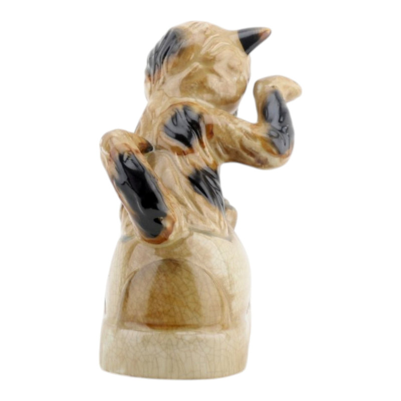 Playful Kitty on Shoe Figurine